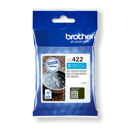 Brother LC-422C ink cartridge 1 pc(s) Original Cyan Brother LC-422C ink cartridge 1 pc(s) Original Cyan